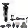 Electric Razor for Men, 5 in 1 Electric Razor Electric Shaver Hair Cutting Shaving Machine for Men Clipper Beard Trimmer Rotary Shaver Fast Charging view 1