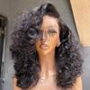 180 Density 13x6 HD Transparent Lace Frontal Human Hair Wigs Pre Plucked Body Wave Wig Human Hair For Black Women Brazilian Remy Hair Glueless Wig Bleached Knots 150% Density 22Inch view 2