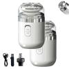 Capsule Razor, Capsule Razor Mini Portable Electric Shaver, 2 in 1 Mini Portable Electric Shaver, with Nose Hair Trimmer, Waterproof (White*2) view 1
