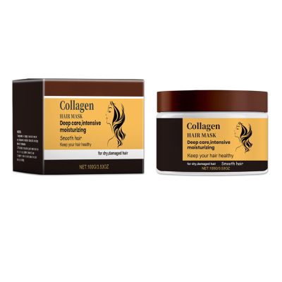 BAYUELSWU Collagen Hair Mask 3.53oz Collagen Mask for Hair, Collagen Hair Treatment Deep Repair Conditioning for All Hair Types