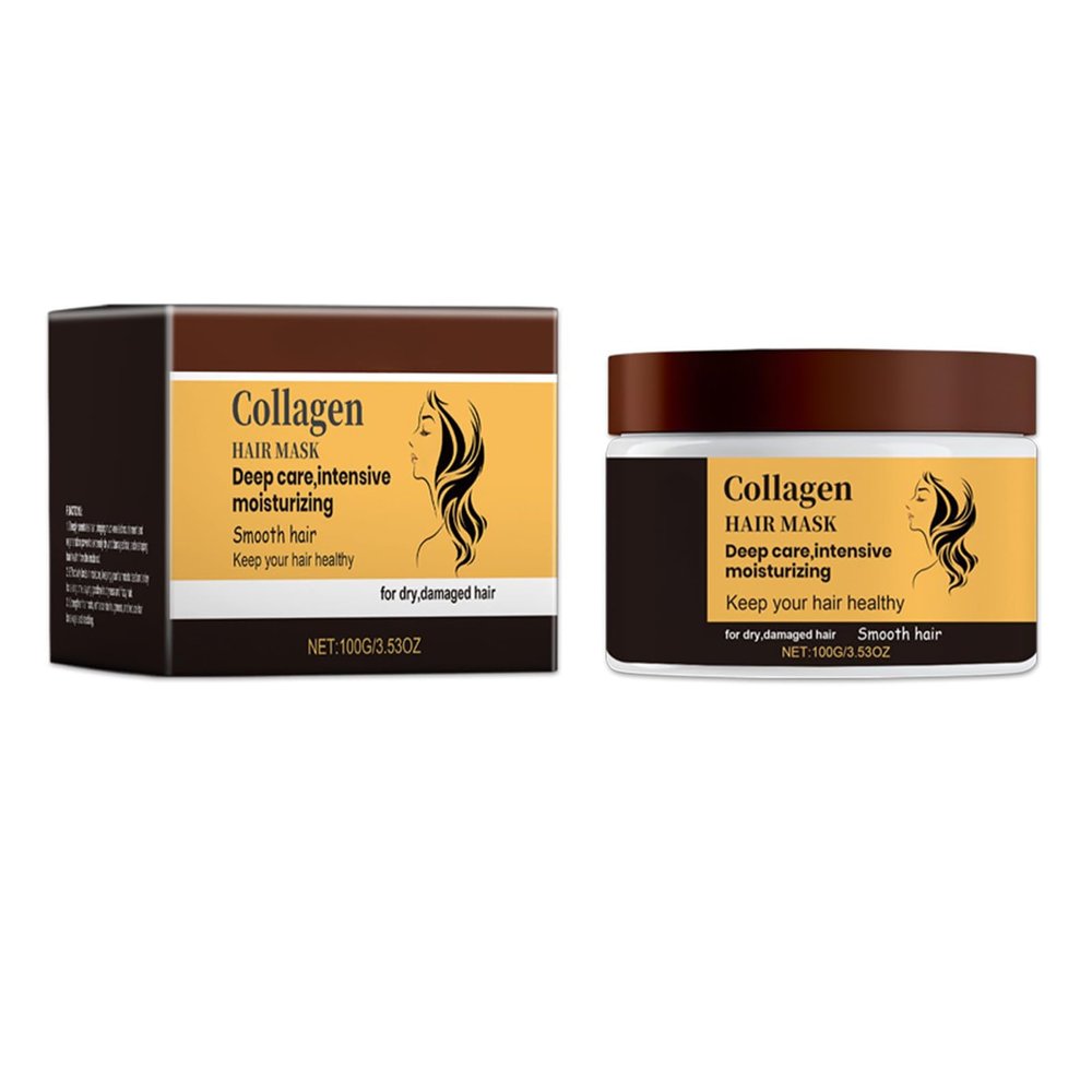 BAYUELSWU Collagen Hair Mask 3.53oz Collagen Mask for Hair, Collagen Hair Treatment Deep Repair Conditioning for All Hair Types