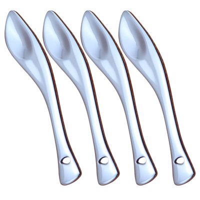 TOVINANNA Cosmetic Spatulas 4pcs Face Cream Spoons Mini Size Non-fluorescent Safe for Skin