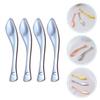 TOVINANNA Cosmetic Spatulas 4pcs Face Cream Spoons Mini Size Non-fluorescent Safe for Skin view 4