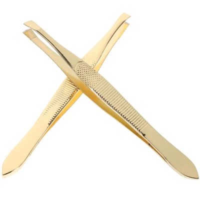 Baluue 2pcs Eyebrow Tweezer for Women Brow Shaper Eyebrow Tweezers Kit Threadless Hair Removal for Friends Families