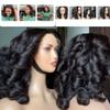 180 Density 13x6 HD Transparent Lace Frontal Human Hair Wigs Pre Plucked Body Wave Wig Human Hair For Black Women Brazilian Remy Hair Glueless Wig Bleached Knots 150% Density 26Inch view 4