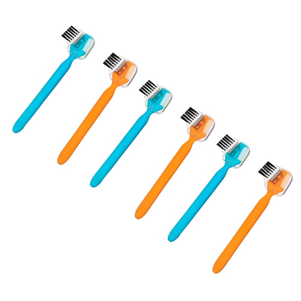 Baluue 6pcs Professional Eyebrow Razor Face Razors Brow Shaper Brush Comb for Women