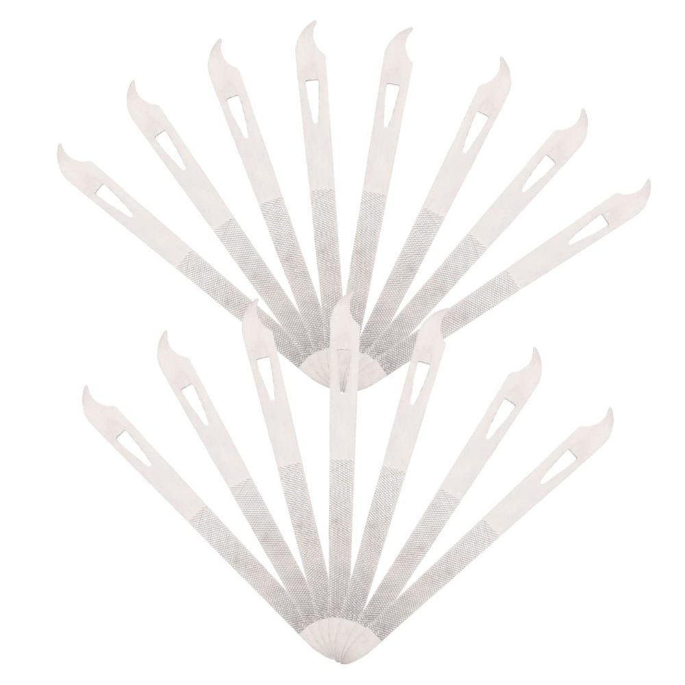 Mikinona 15pcs Alloy Manicure Files Nail Art Tools Nail Trimmer Manicure Kit Care Tools Metal Files