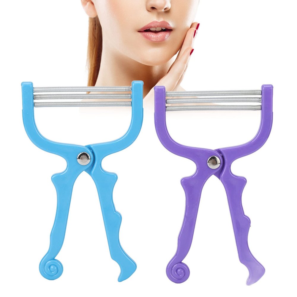 2pcs Hair Remover, Effective Face Epilator Spring Device for Quick Gentle Hair Removal, Portable Easy to Carry Hair Removal Beauty Tool