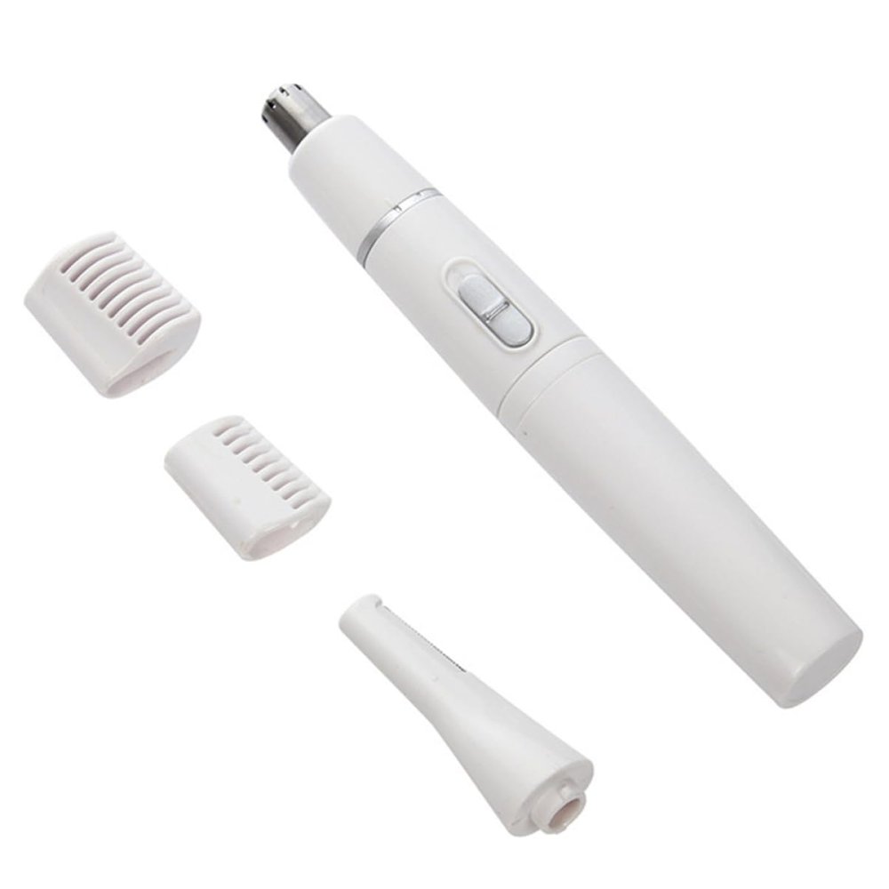 Baluue Electric Eyebrow Trimmer Nose Hair Shaver Pen Shape Portable Replacement Heads