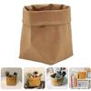OHPHCALL Desk Washable Lipstick Organizer Brown Paper Storage Basket view 2