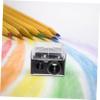 TOVINANNA 4pcs Dual Hole Eyebrow Pencil Sharpener Portable Cosmetic Tool for Makeup Pencils and Crayons Random Cover view 3
