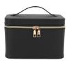 LED Makeup Bag Cosmetic Organizer Vanity Case 3 Light Colors USB Rechargeable Water Proof PU Black view 1