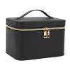 LED Makeup Bag Cosmetic Organizer Vanity Case 3 Light Colors USB Rechargeable Water Proof PU Black view 4