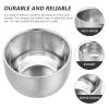 Baluue 4pcs Convenient Shaving Bowl Professional Shave Mug for Men Double Design Portable for and Storage view 2