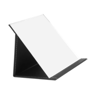 TOVINANNA Tabletop Makeup Mirror Folding Stand Portable Cosmetic Mirror for Easy Viewing for Home and Travel Large Black