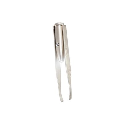 Baluue Led Light Eyebrow Clip Hair Removal Tweezer for Eye Lashes Women Makeup Tool Push Button