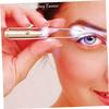 Baluue Led Light Eyebrow Clip Hair Removal Tweezer for Eye Lashes Women Makeup Tool Push Button view 3