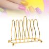 Acrylic Makeup Palette Hexagonal Color Mixing Trays Golden Stand Nail Art Concealer Pigment Blending Set Studio view 3
