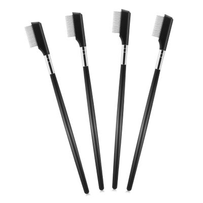 TOVINANNA 4pcs Metal Eyelash Comb Separators Lash Separator Tool for Eyelash Extensions Compact Eye Lash Separation Brush for Makeup Application