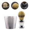 Baluue Beard Grooming Kit Men's Shaving Set Brush Bowl Mustache Stainless Shaving Set for Home Use view 4