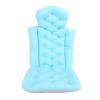 Bath Pillow Anti Slip Fast Drying Neck Support Cushion Suction Cup Blue view 3