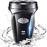 Electric Razor for Men, Wet & Dry Men's Razors for Shaving Electric Cordless with Pop-up Trimmer, Rotary Razors Electric Shavers for Men Waterproof Rechargeable