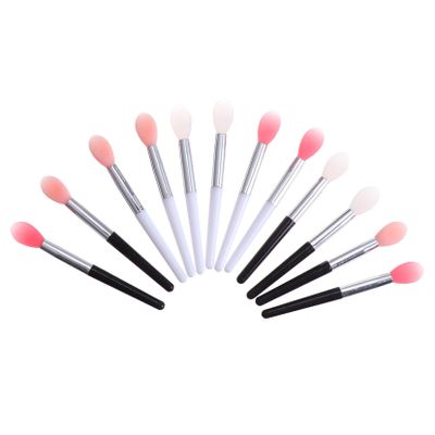 IWOWHERO 12pcs Silicone Lip Brush Applicator Lipstick Lip Mask Brushes Makeup Applicators Cosmetics Alternative