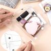 3Pcs Transparent Cosmetic Bags, Mini PVC Makeup Bag with Snap Closure, Different Size Makeup Cases Organizers Pouch, Portable Waterproof Clear Pouch for Lipstick, Facial Cleanser, Shampoo (S&M&L) view 4