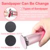 HayZBao High Torque Electric Foot File - Callus Remover for Feet,Adjustable Speed Foot File with 60 Pcs Sandpaper Discs,Professional Pedicure Tool for Dead Skin and Calluses (Gradient Pink) view 4