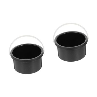 Gogogmee 2pcs Non-stick Wax Melting Container for Hair Removal Aluminum Inner Pot Practical Wax Heater Bowl for All Types Black Color Easy to Demold
