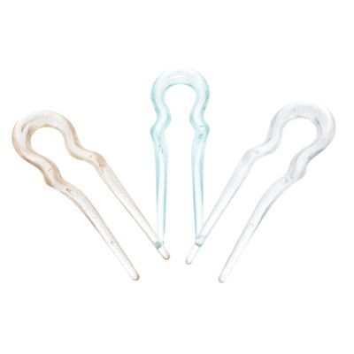 Gogogmee 3pcs Classic French Hair Forks Bun Hair Sticks Pins for Thick Decorative Clips Long Accessories