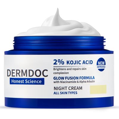 DermDoc Night Cream (50g) | With Niacinamide & Alpha Arbutin | Face Moisturizer | 1.76 Oz