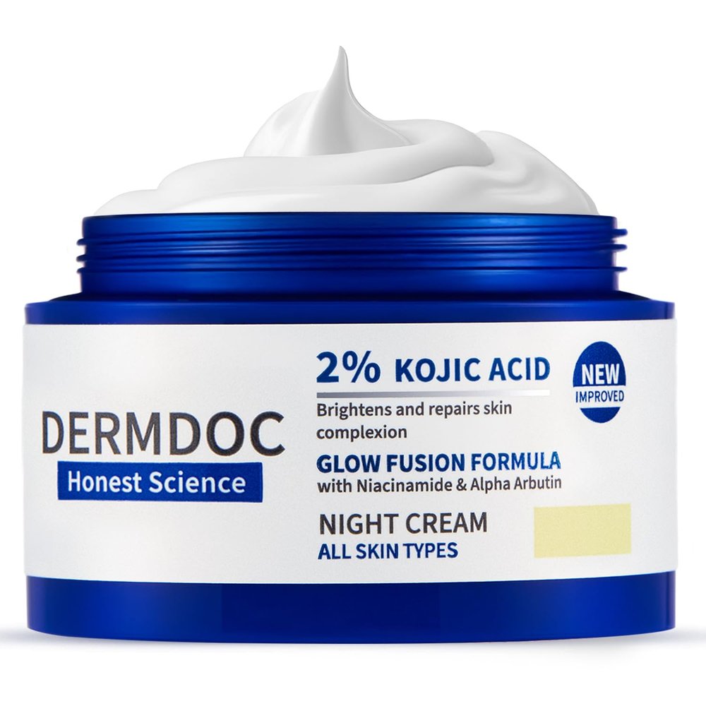 DermDoc Night Cream (50g) | With Niacinamide & Alpha Arbutin | Face Moisturizer | 1.76 Oz