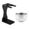 Baluue Men's Shaving Kit Acrylic Shaving Brush Stand Bowl Razor Holder Stainless Steel view 1