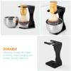 Baluue Men's Shaving Kit Acrylic Shaving Brush Stand Bowl Razor Holder Stainless Steel view 2