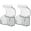 Baluue 2pcs Holder Organizer for Bathroom Nail Installation Multipurpose Shaver Rack for to Clean and Detachable Wall-mounted Design for Smooth view 1