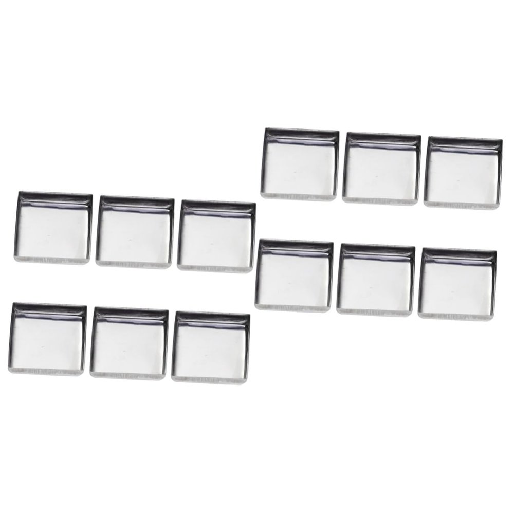 Outanaya 120pcs Empty Square Stainless Steel Pans Eyeshadow Blusher and Powder Makeup Tins for Cosmetics Storage and Craft Projects