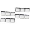 Outanaya 120pcs Empty Square Stainless Steel Pans Eyeshadow Blusher and Powder Makeup Tins for Cosmetics Storage and Craft Projects view 1