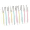 HONMEET 10pcs Portable Eyebrow Professional Grooming Ergonomic Design Trimmer for Precise Eyebrow Shaping and Travel Use view 1