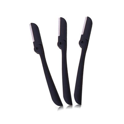 HONMEET 6pcs Folding Eyebrow Razor for Women Portable Facial Hair Remover Protective Cover Safe Trimmer for Travel and Makeup Random