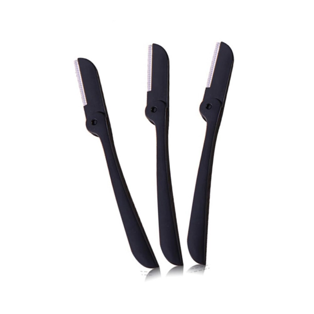 HONMEET 6pcs Folding Eyebrow Razor for Women Portable Facial Hair Remover Protective Cover Safe Trimmer for Travel and Makeup Random