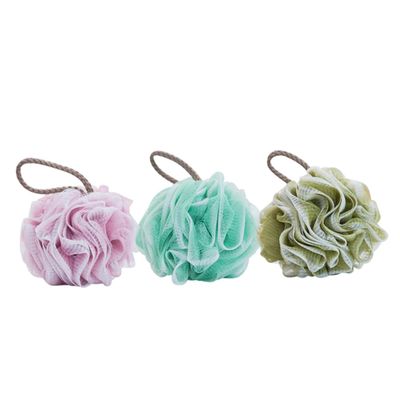 Outanaya 3pcs Bathing Flower Balls Mesh Bath Balls Shower Gel for Body Wash Soft Comfortable for Men and Women