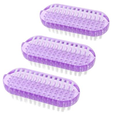 FOMIYES 3pcs Nail Cleaning Brush Double-sided Fingernail Cleaners for Women Tools for Hand and Massage Keep Nails Clean and Healthy