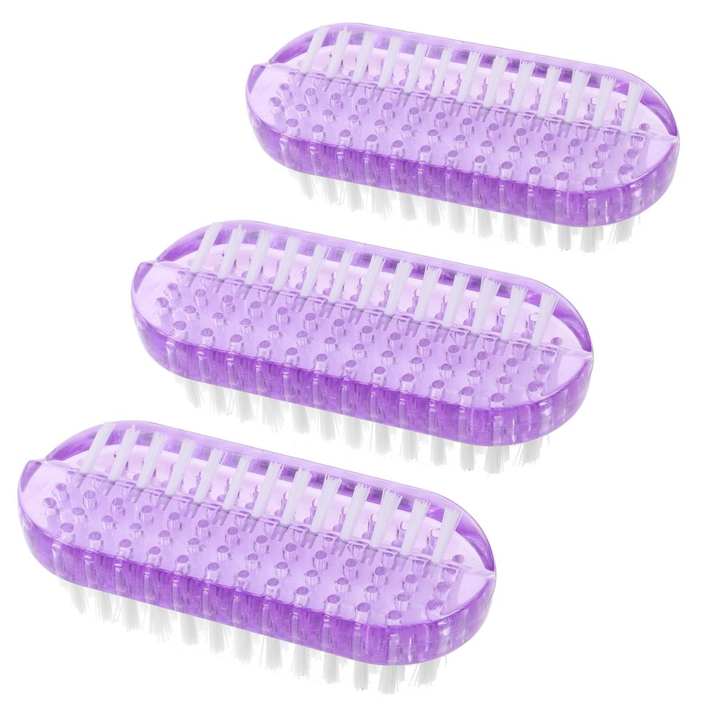 FOMIYES 3pcs Nail Cleaning Brush Double-sided Fingernail Cleaners for Women Tools for Hand and Massage Keep Nails Clean and Healthy