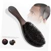 HONMEET 1pc Portable Beard Brush Wooden Handle Natural Bristle Grooming Tool for Men for Styling and Facial Hair Anytime Anywhere view 4