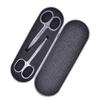 Baluue 2pcs Men Eyebrow Razor Set Trimmer Scissors Nose Hair Scissors Stainless Steel for Precision Shaping view 1