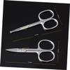 Baluue 2pcs Men Eyebrow Razor Set Trimmer Scissors Nose Hair Scissors Stainless Steel for Precision Shaping view 3