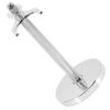 Baluue Razor Stand with Non-slip Base for Safety Razor and Shaving Brush Practical Bathroom Organizer for Men Silver Opening view 1