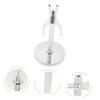 Baluue Razor Stand with Non-slip Base for Safety Razor and Shaving Brush Practical Bathroom Organizer for Men Silver Opening view 4