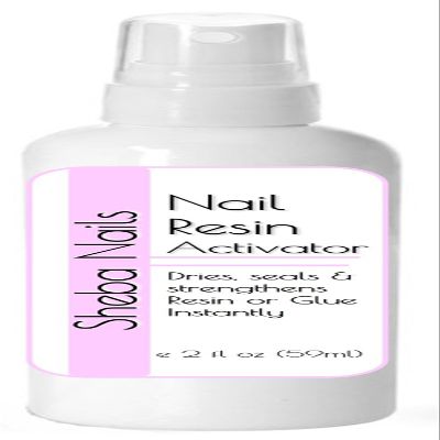 SHEBA NAILS Nail Resin Activator 2oz Spray - Strawberry Scent Nail Glue Dry Spray for Nail Wraps, Repairs, Nail Tips and Nail Art